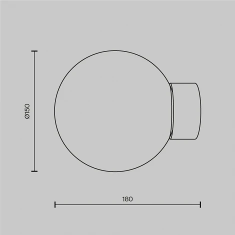 Настенно-потолочный светильник Basic form MOD321WL-01G1 (220V, шар)