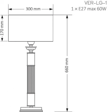 Настольная лампа Kutek Verde VER-LG-1(Z) (220V, выключатель)