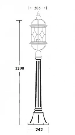 Наземный фонарь SORENTO 92607 Bl Oasis Light (220V, фонарь, IP44)