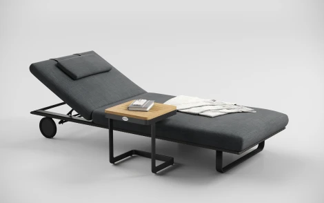 Комплект садовой мебели Виллино карбон, алюминий/тик Gardenini TPVLN.010004.T2