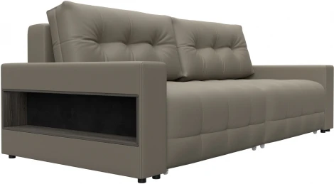 Диван прямой с полками Лига-053 НПБ Лига Диванов (Экокожа) арт.128895