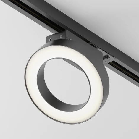 Трековый светильник Rim Unity 3000K 12Вт 110° LED (однофазный) Maytoni Technical TR044-1-12W3K-B (220V, кольцо)