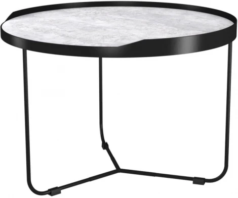 Стол журнальный Slayn Сканди Светлый бетон