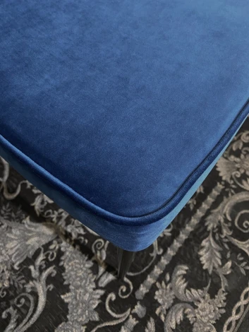 Обеденный стул M-City NEPAL-P СИНИЙ #29, велюр/ черный каркас