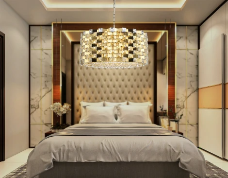 Подвесная люстра с хрусталем Ambrella High Light LH41009 (220V, на цепи, круглые)