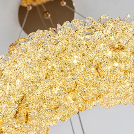 Подвесной светильник светодиодный хрустальный с регулировкой цветовой температуры Modelux MODESTYLE MS.6000.400 GD