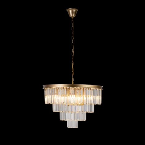 Подвесная люстра каскадная Loft IT Prism Clear 10019/600C (220V, хрусталь, на цепи)