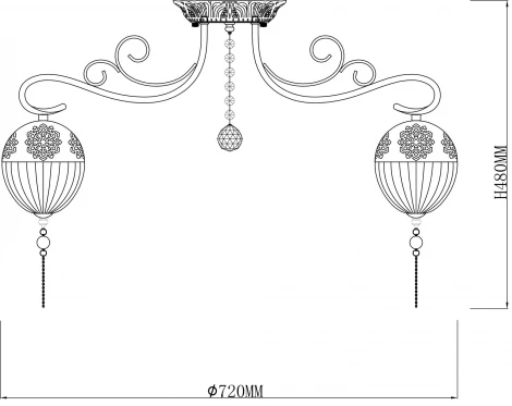 Потолочная люстра Escada Grace 655/8PL