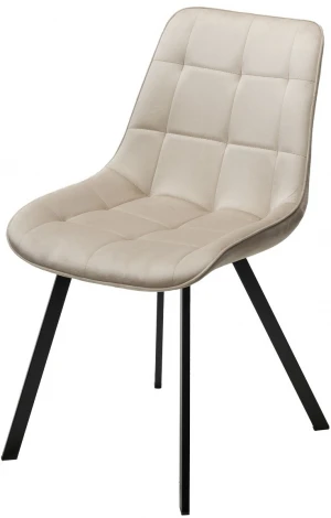 Стул ONION G062-03 светлый беж, велюр/ черный каркас М-City