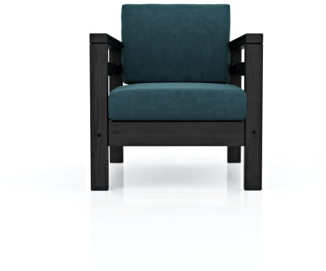 Кресло Arsko Домино венге велюр голубой