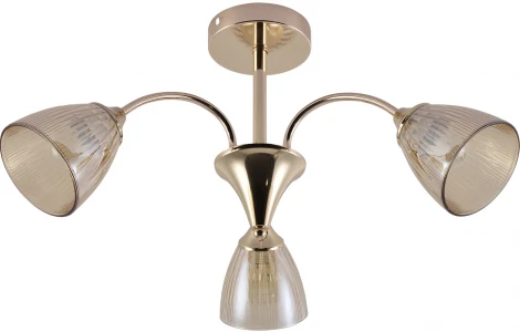 Потолочная люстра на штанге Escada Amelia 1129/3P 3x60Вт E27, металл/стекло, золото (220V)