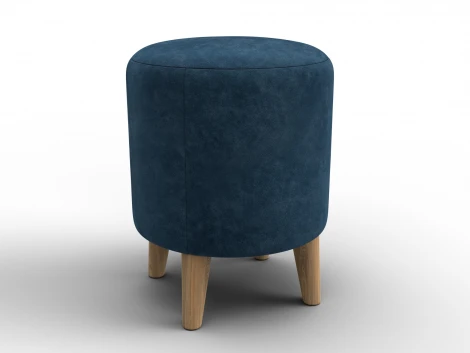 Пуф 002 (ДСП,Фанера/Дерево/Велюр/Синий) Лига Диванов 132493