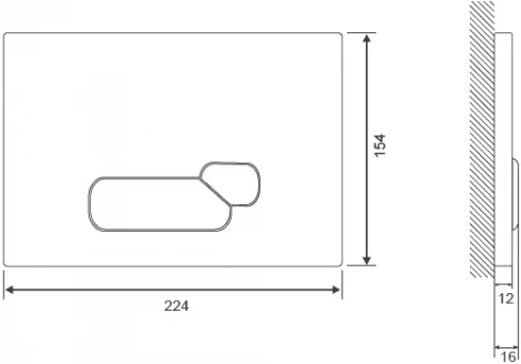 Кнопка смыва Cersanit Actis P-BU-ACT/Blg/Gl стеклянная, черная глянцевая