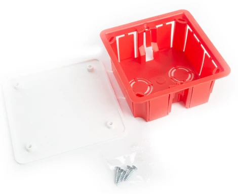 Коробка монтажная для сплошных стен с крышкой Stekker 49004