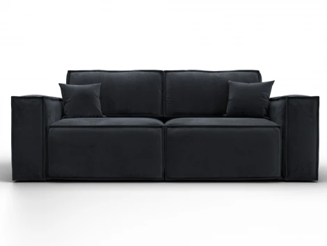 Диван прямой Лига-081 НПБ (ДСП/Пластик/Велюр/Темно-серый) Лига Диванов 134138