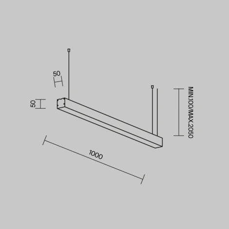 Подвесной светильник линейный светодиодный Maytoni Technical LL312028