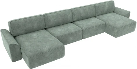 Диван п-образный Лига-048 НПБ лонг Лига Диванов (Велюр) арт.128346