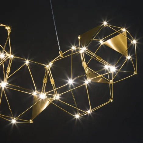 Подвесной светильник светодиодный Eurosvet Uma 90368/7 медь (220V, на тросе)