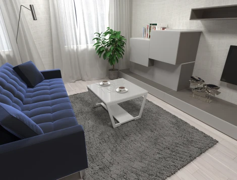 Стол журнальный BeautyStyle 1 белый глянец/стекло белое от фабрики Mebelik