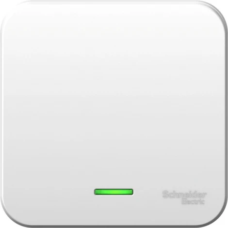 Выключатель накладной одноклавишный с подсветкой (белый) Systeme Electric Blanca BLNVA061121