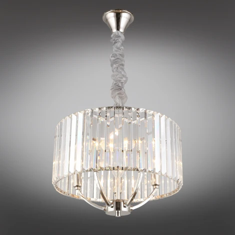 Подвесная люстра Aployt Nela APL.746.03.05 (220V, хрусталь, на цепи, свеча, круглые)