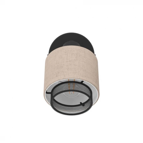 Спот Eglo Rosley 43656 1x40W(E14), сталь, черный, текстиль, натуральный