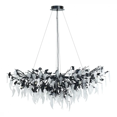 Подвесная люстра AM Group WOODSTAR WOODSTAR L1200 BK (220V, на тросе, листья)