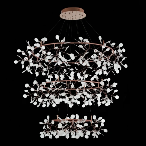 Подвесная люстра светодиодная Rafina SL379.203.486 (220V, на тросе, лепестки, кольцо)