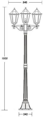 Наземный фонарь Oasis Light PETERSBURG M 79808MB W (220V, фонарь, IP44)
