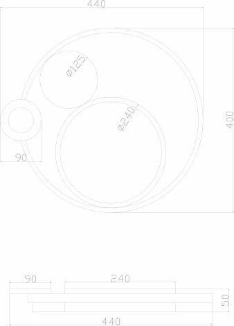 Потолочные светильник круглый Arte Lamp Stockholm A2690PL-1BK (LED, 220V, пульт управления, круглые)