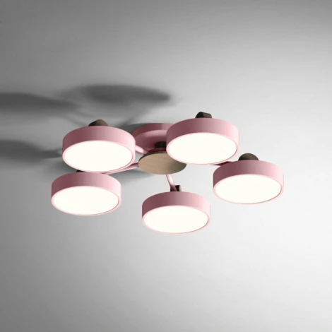 Потолочная люстра Move 5 Pink Imperiumloft Move_01 (178251-26) (LED, 220V, пульт управления, круглые)