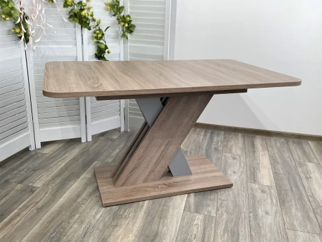 Обеденный стол M-City EXEL 140 Дуб Трюфель/ Алюминий