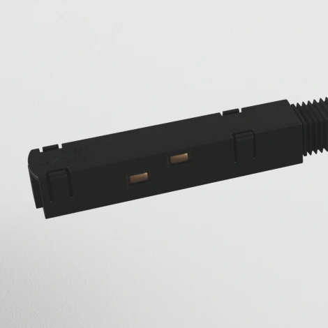 Коннектор питания прямой Gravity черный (магнитный) Maytoni Technical TRA004PC-22B (48V)