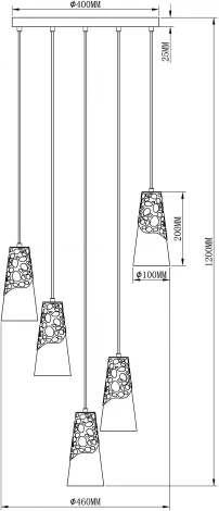 Подвесной светильник Moderli Natali V2823-5P