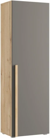 Шкаф Чернин 1-двер. (Чернин дуб вотан / графит) Woodville арт.561140