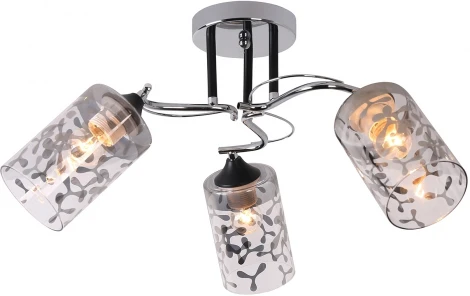 Люстра потолочная на штанге Alfie 1141/3P E27*60W Chrome/Black