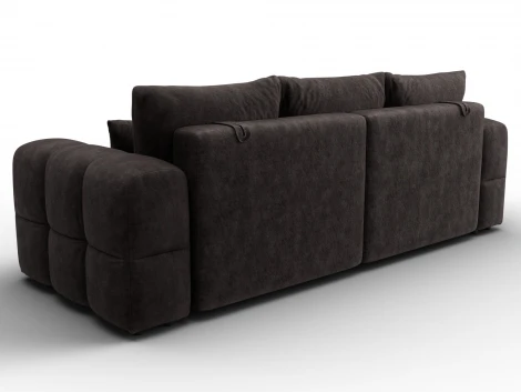 Диван прямой Лига-110 НПБ (ДВП,ДСП,ЛДСП,Брус,Фанера,Велюр/Коричневый) Лига Диванов 136508