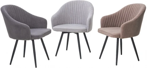 Стул AVIOR, 360 град. поворот. B5 Капучино, велюр / черный каркас, М-City