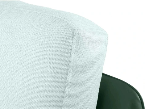 Диван Ispani угловой левый ОГОГО (арт.799381), (Ткань,Экокожа/Серый,Зеленый)