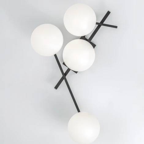 Потолочная светодиодная люстра на штанге с пультом управления Citilux Dorsy CL223142 (плафоны шарики) (регулировка яркости, 220V, шарики)