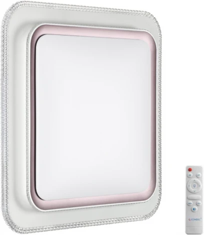 Настенно-потолочный светильник Sonex Losy 7683/EL пластик/темно-коричн. LED 70Вт 3000-6000K 500х500 IP43 пульт ДУ (220V)