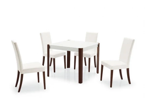 Деревянный стул Copenhagen Connubia Белый G8K эко-кожа