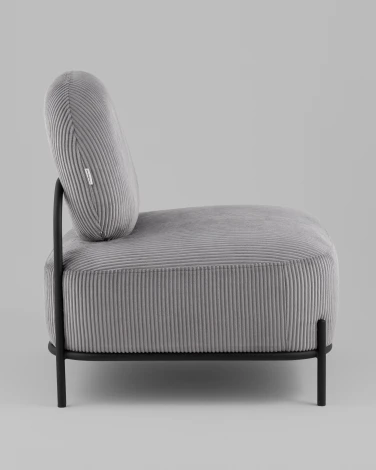 Кресло Стоун велюр рельефный светло-серый Stool Group арт.УТ000039989