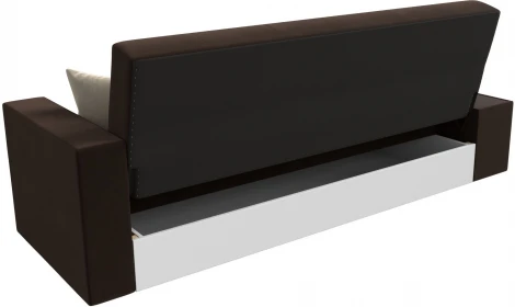 Диван-книжка Лига-020 стол слева (Коричневый,Бежевый/Микровельвет) Лига Диванов арт.118504L