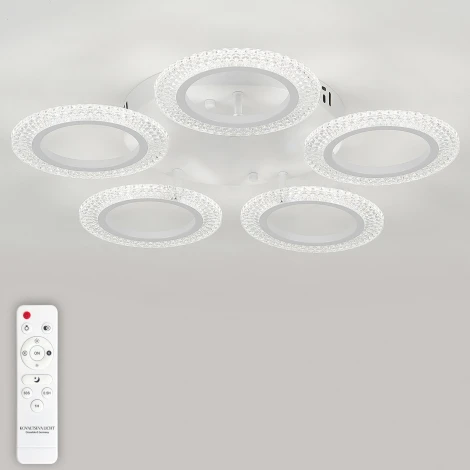 Потолочная люстра Natali Kovaltseva Simply LED LAMPS 81122/5C с пультом ДУ 80W, белый, LED