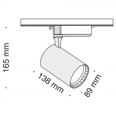 Трековый светильник Vuoro Unity 3000K 15Вт LED (однофазный) Maytoni Technical TR003-1-17W3K-B