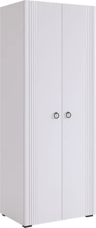 Ева Шкаф двухдверный 102.01 Mebelson (ЛДСП,МДФ,ПВХ,Пластик/Светлое дерево,Белый) арт.UL.102-M.104.01.3101