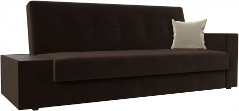 Диван-книжка Лига-020 стол слева (Коричневый,Бежевый/Микровельвет) Лига Диванов арт.118504L