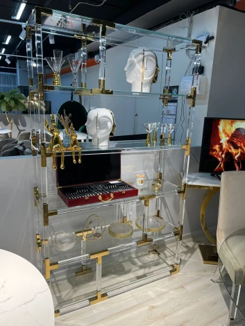 Стеллаж IST-CASA Роялти MH-1780NC, 120х38х200 см, прозрачный