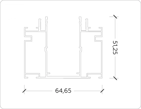 Шинопровод однофазный для натяжного потолка Magnetic 220V Ambrella Track System GL1023 (2 метра)